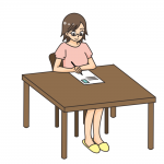 書類を書く-借金生活脱出日記