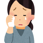 借金苦で泣く女性